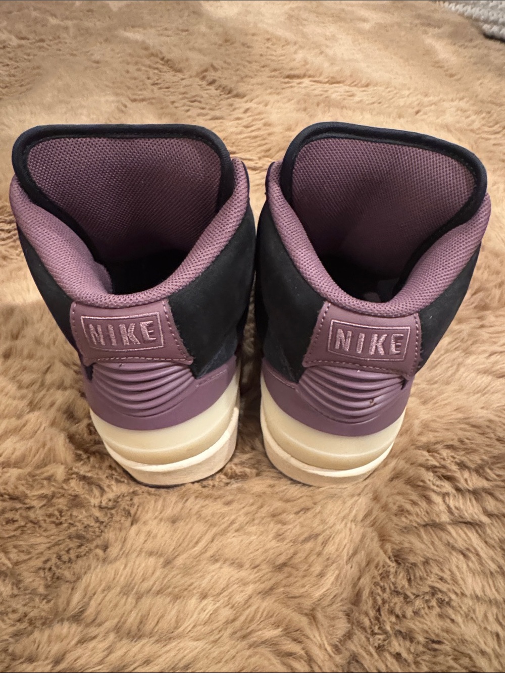 Jordan Women's Mid-Top Sneakers in dark grey and dark Lavender deep color - Picture 3 of 6